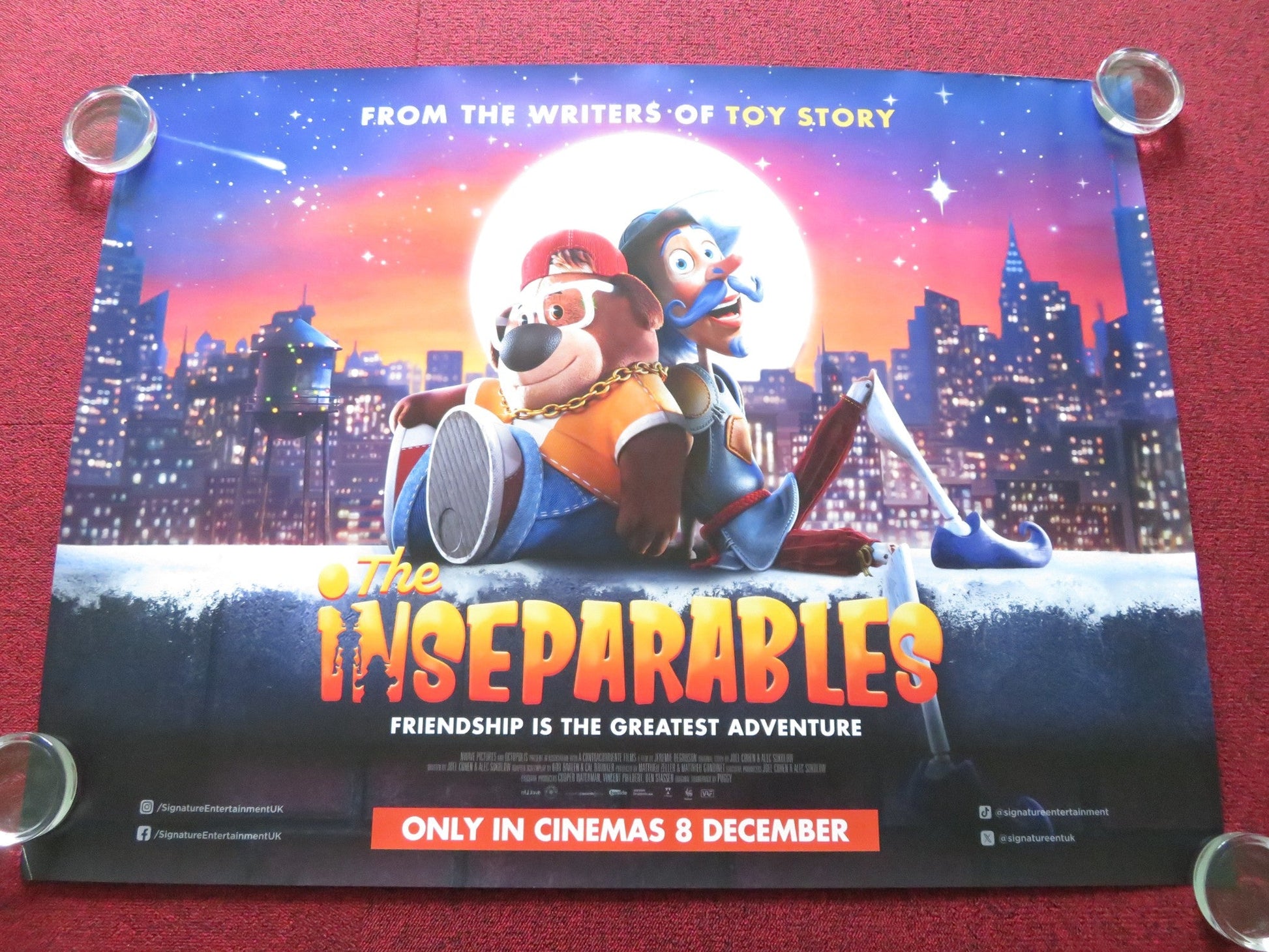 THE INSEPERABLES UK QUAD ROLLED POSTER ERIC JUDOR ANA GIRARDOT 2023 Rendezvous Cinema Movie posters