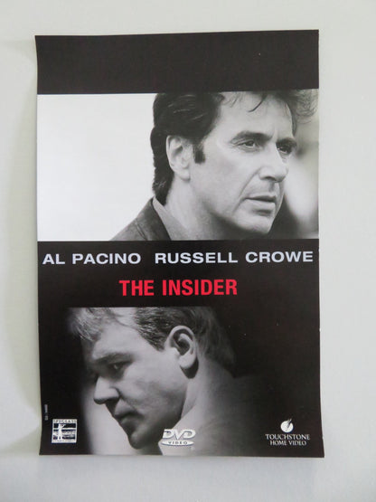 THE INSIDER (DVD) AL PACINO RUSSELL CROWE 1999 REGION 2 Movie posters