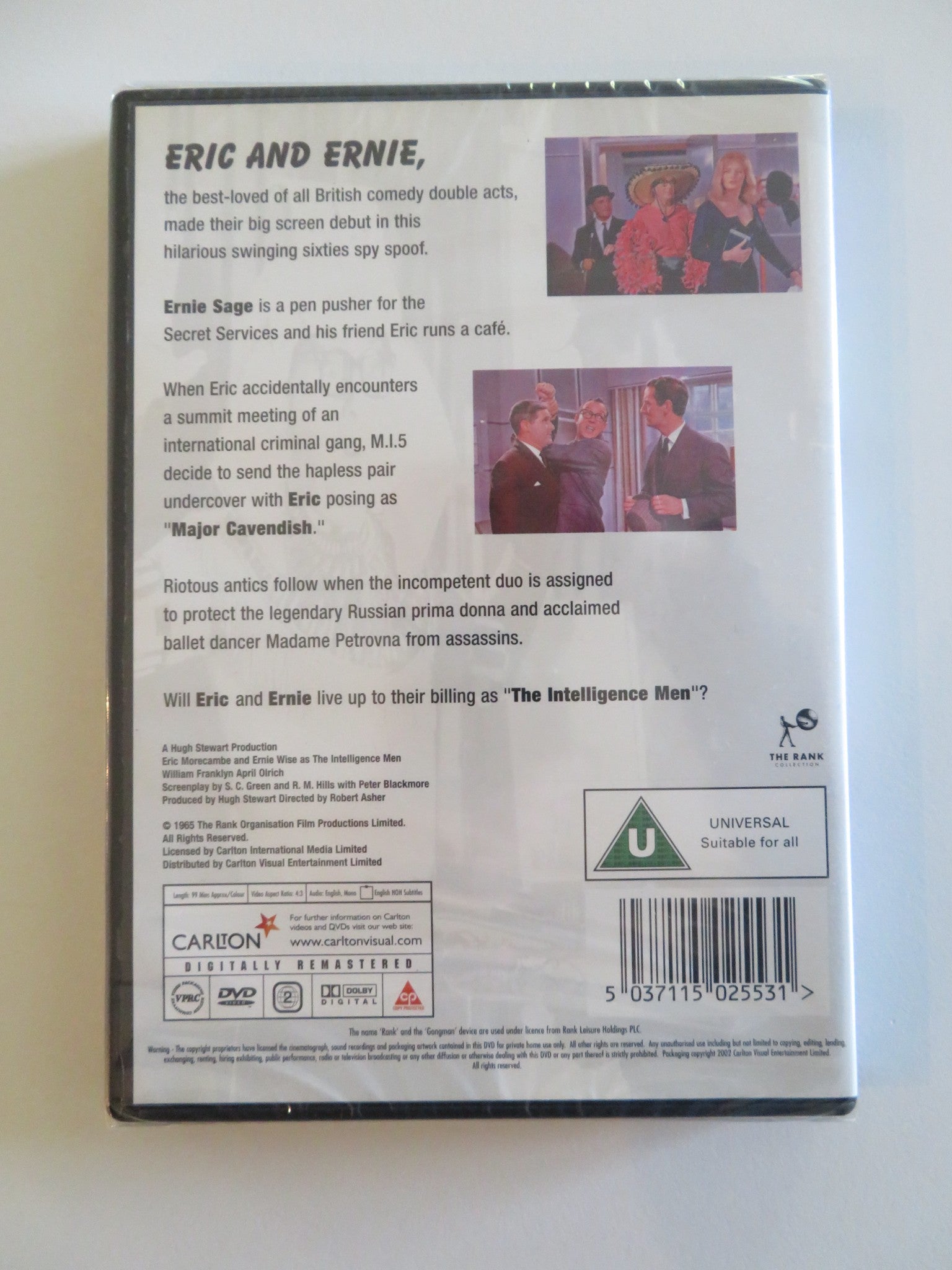 THE INTELLIGENCE MEN (DVD) ERIC MORECAMBE ERNIE WISE 1965 REGION 2 Rendezvous Cinema Movie posters