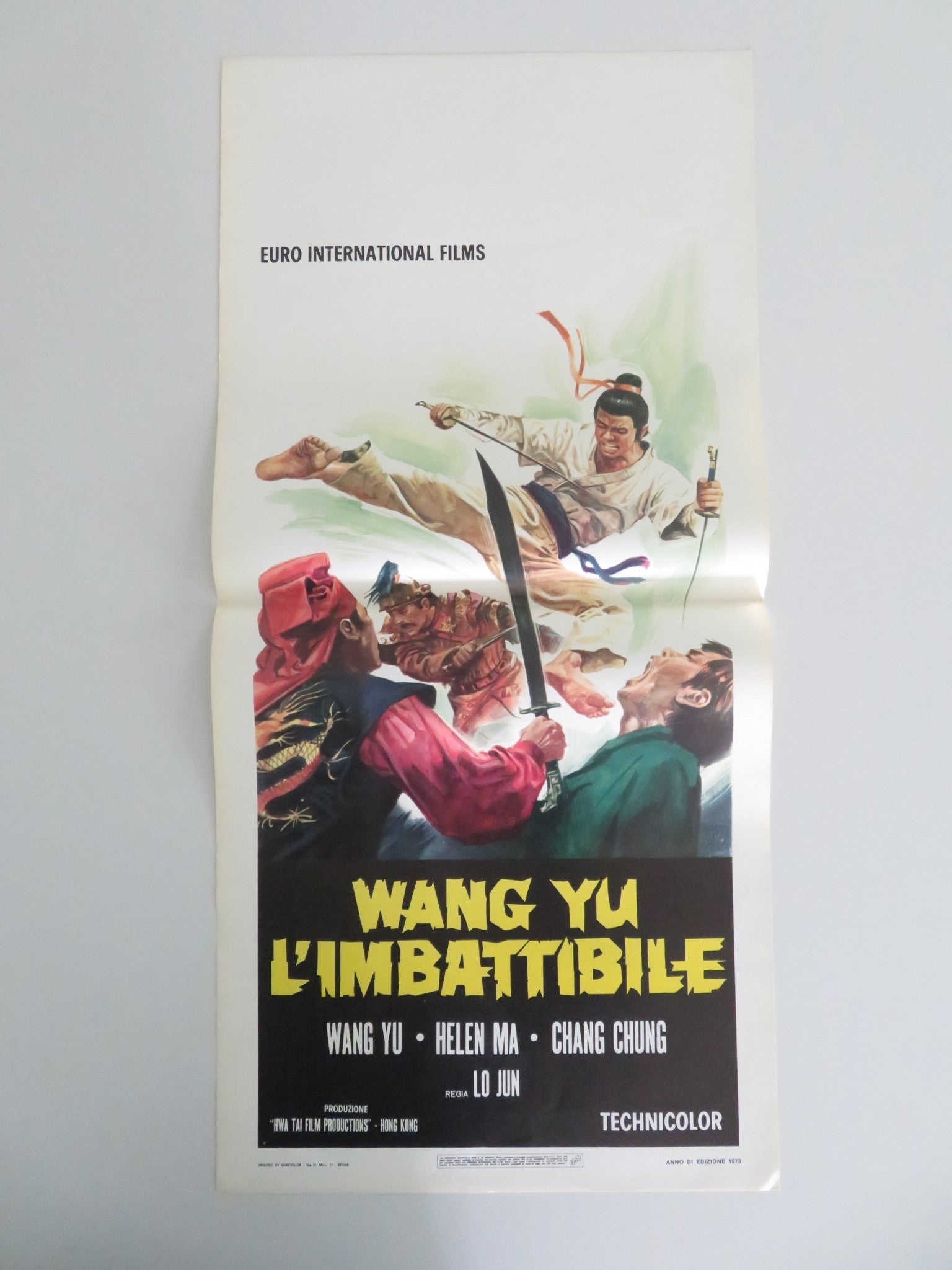 THE INVINCIBLE ITALIAN LOCANDINA POSTER WANG YU HELEN MA 1973 Movie posters
