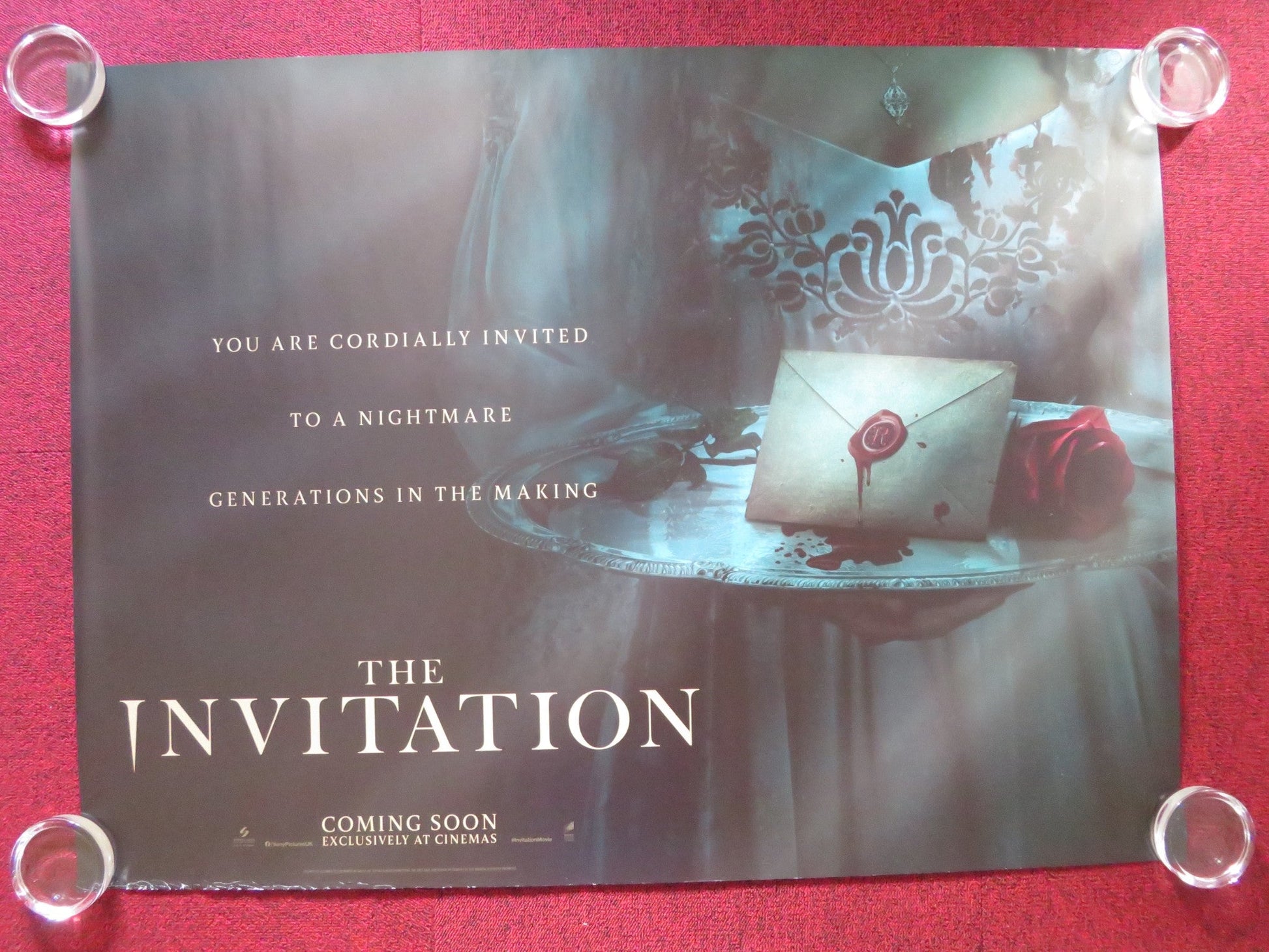 THE INVITATION UK QUAD ROLLED POSTER NATHALIE EMMANUEL THOMAS DOHERTY 2022 Rendezvous Cinema Movie posters