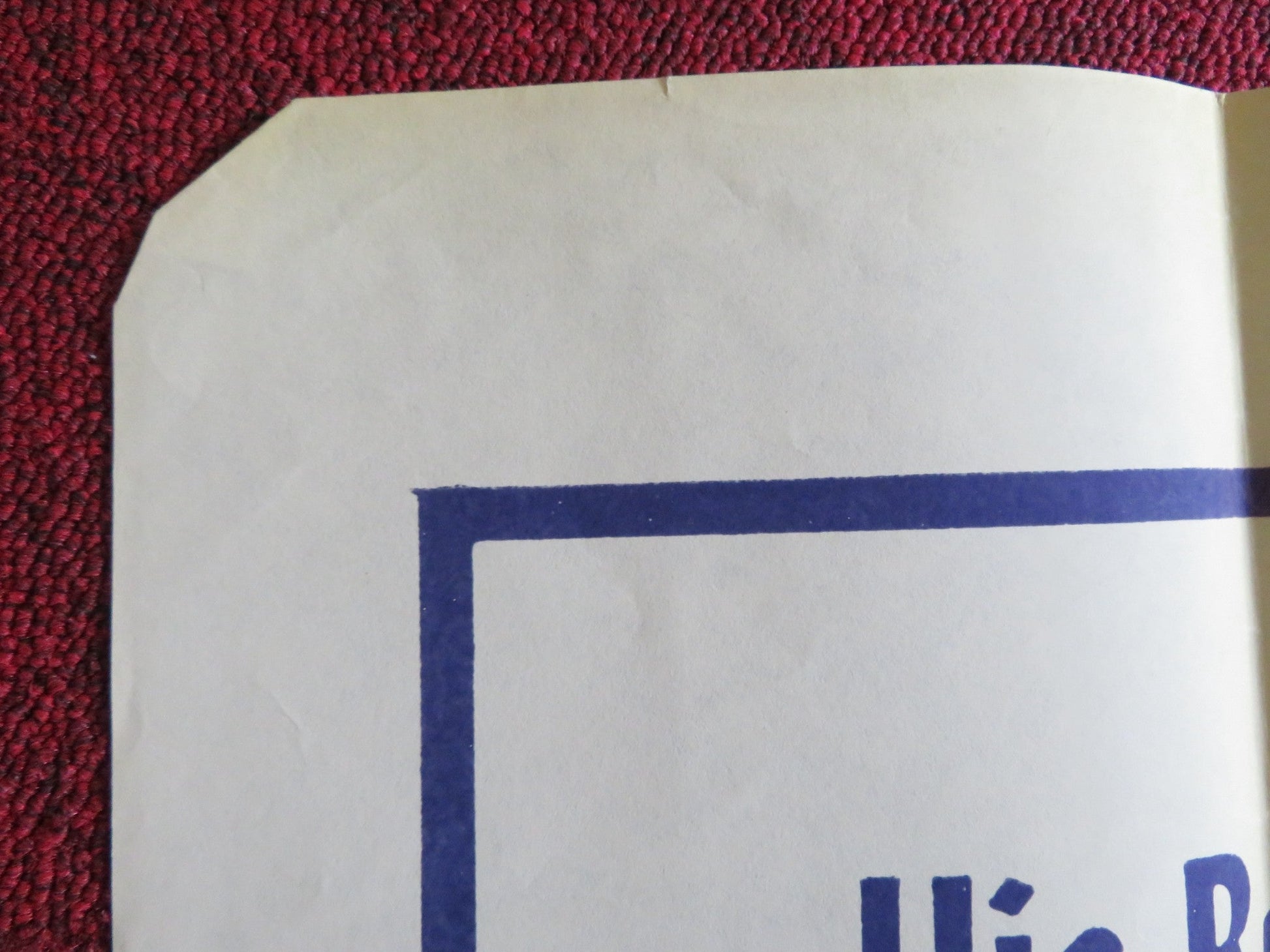 THE IRON MAN FOLDED US ONE SHEET POSTER JIMMY WANG YU 1973 Rendezvous Cinema Movie posters