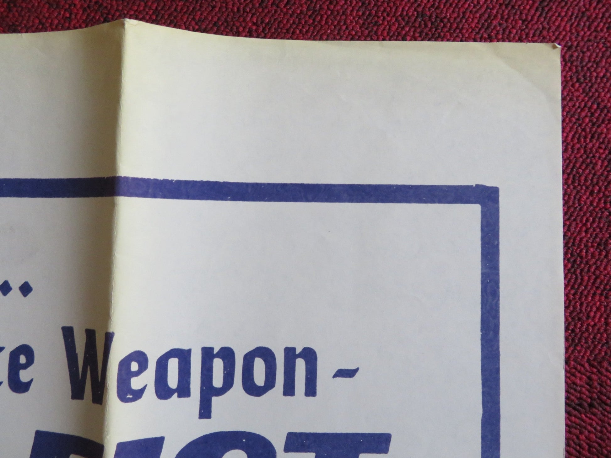 THE IRON MAN FOLDED US ONE SHEET POSTER JIMMY WANG YU 1973 Rendezvous Cinema Movie posters