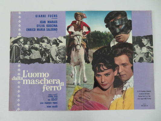 The Iron Mask - C Italian Fotobusta Poster Marais Koscina 1962 Movie posters