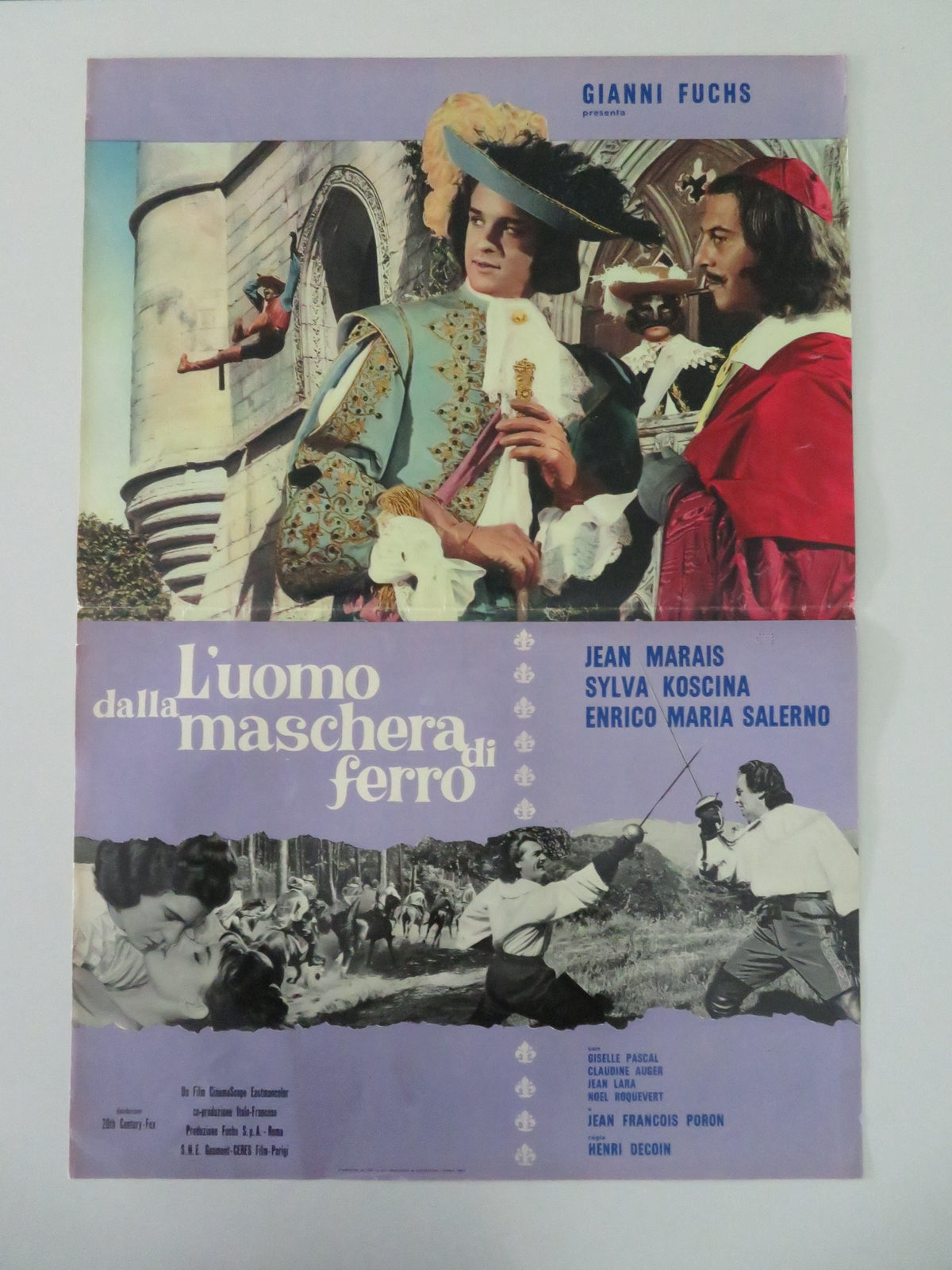 The Iron Mask - D Italian Fotobusta Poster Marais Koscina 1962 Movie posters