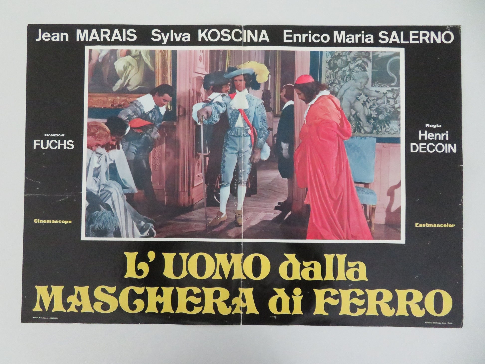 The Iron Mask - E Italian Fotobusta Poster Jean Marais Sylva Koscina 1962 Movie posters
