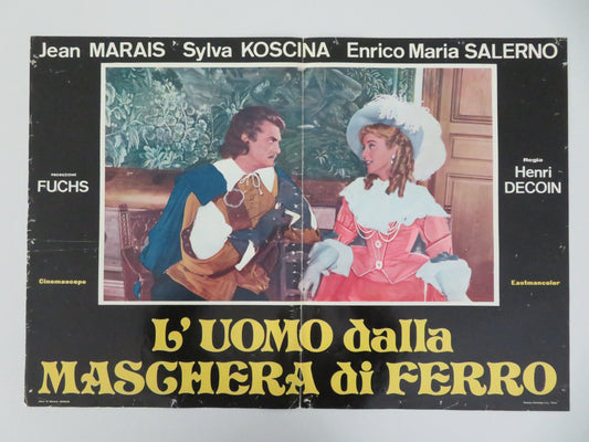 The Iron Mask - F Italian Fotobusta Poster Jean Marais Sylva Koscina 1962 Movie posters