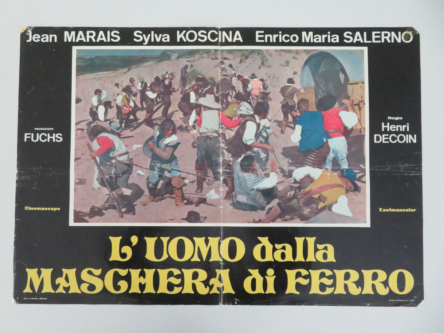 The Iron Mask - G Italian Fotobusta Poster Jean Marais Sylva Koscina 1962 Movie posters
