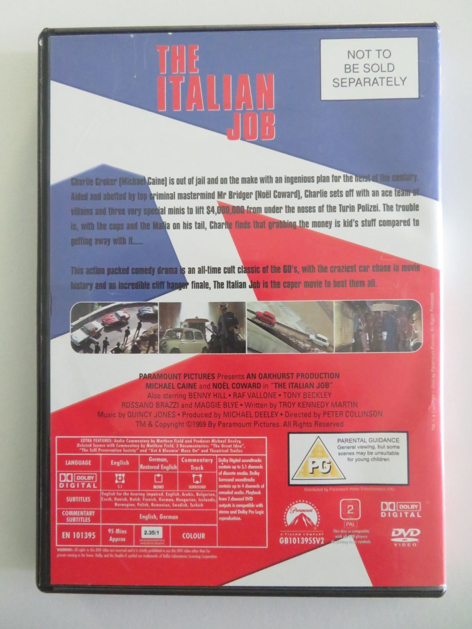 THE ITALIAN JOB - B (DVD) MICHAEL CAINE NOEL COWARD 1969 REGION 2 Movie posters