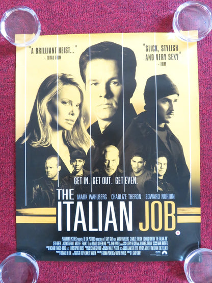 THE ITALIAN JOB VHS VIDEO POSTER MARK WAHLBERG CHARLIE THERON 2003 Rendezvous Cinema Movie posters