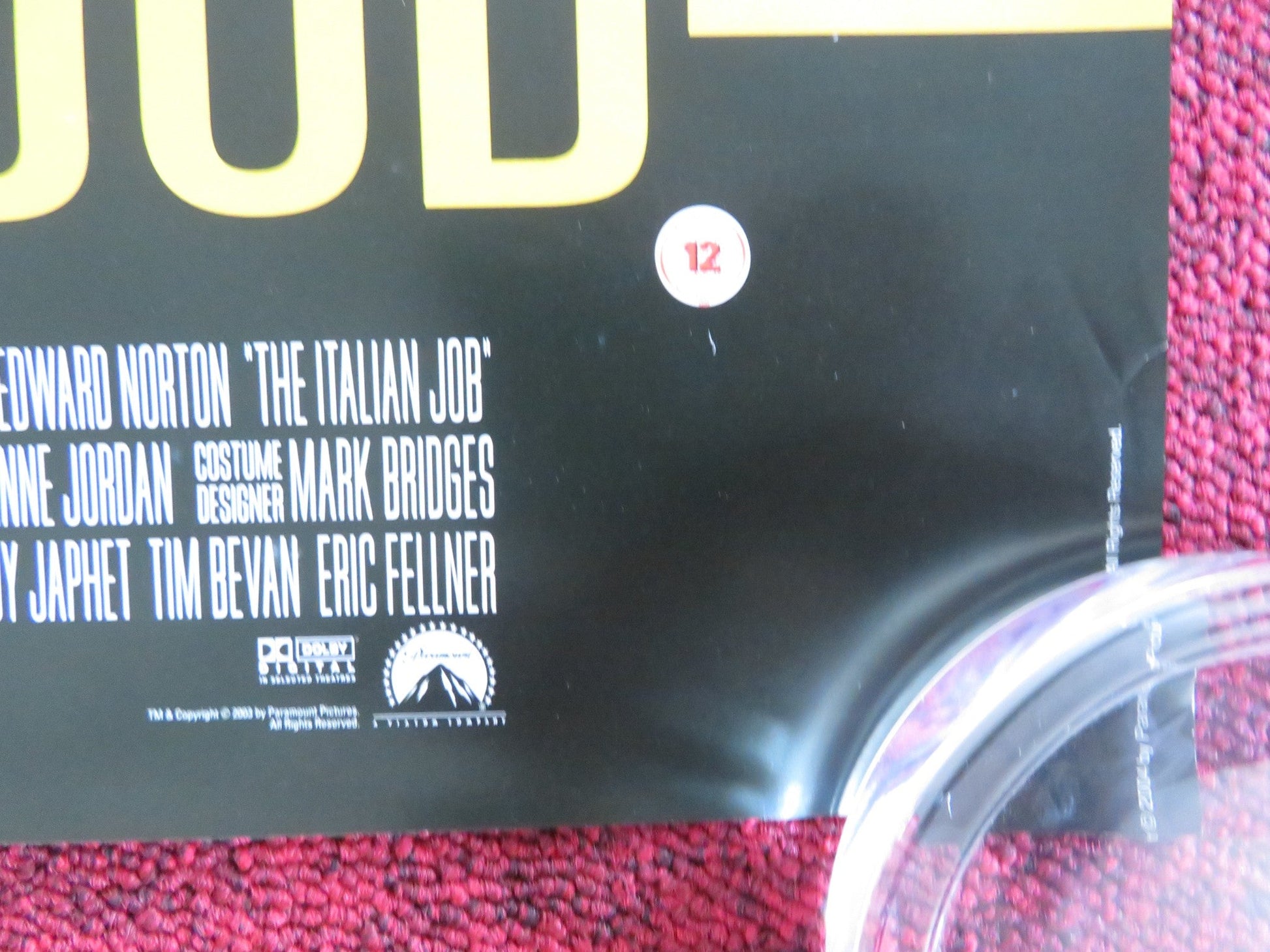 THE ITALIAN JOB VHS VIDEO POSTER MARK WAHLBERG CHARLIE THERON 2003 Rendezvous Cinema Movie posters