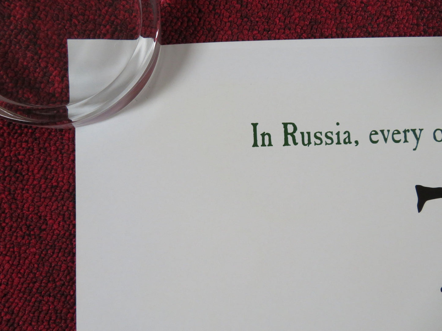 THE ITALIAN US ONE SHEET ROLLED POSTER NIKOLAY SPIRIDONOV MARIYA KUZNETSOVA 2005 Rendezvous Cinema Movie posters