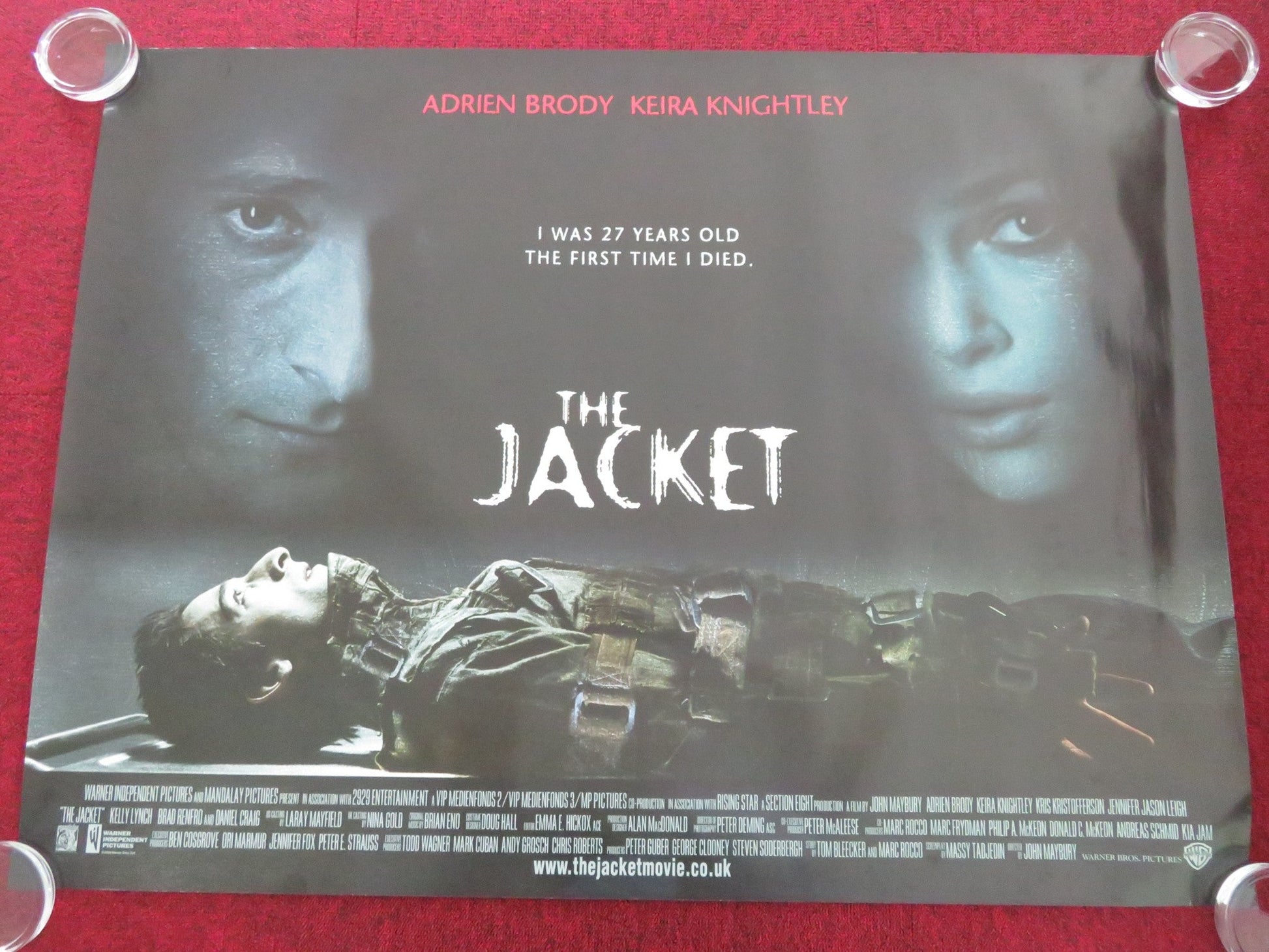 THE JACKET UK QUAD ROLLED POSTER ADRIEN BRODY KEIRA KNIGHTLEY 2005 Movie posters