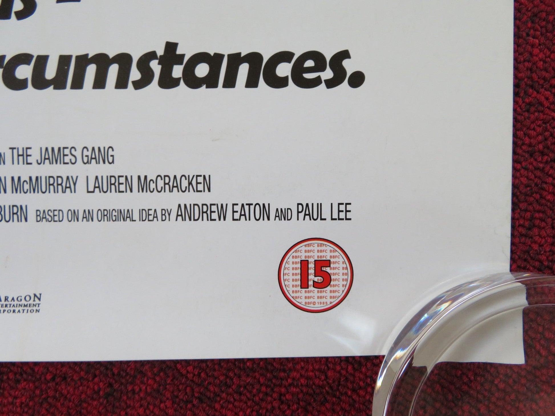 THE JAMES GANG VHS VIDEO POSTER ROLLED JOHN HANNAH HELEN MCCRORY 1997 Rendezvous Cinema Movie posters