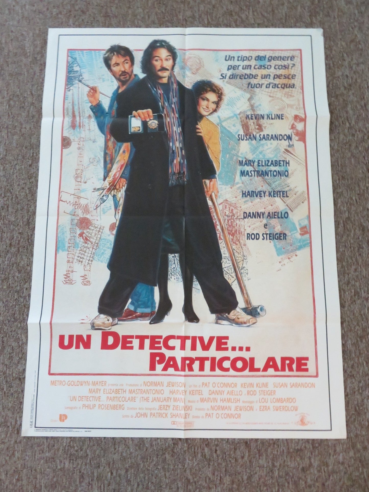 THE JANUARY MAN ITALIAN 2 FOGLIO POSTER KEVIN KLINE ALAN RICKMAN 1989 Rendezvous Cinema Movie posters