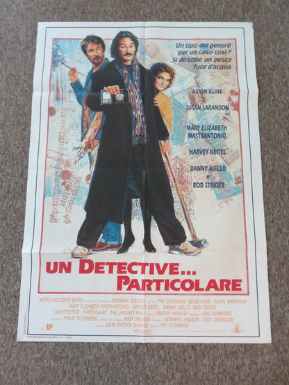 THE JANUARY MAN ITALIAN 2 FOGLIO POSTER KEVIN KLINE ALAN RICKMAN 1989 Rendezvous Cinema Movie posters