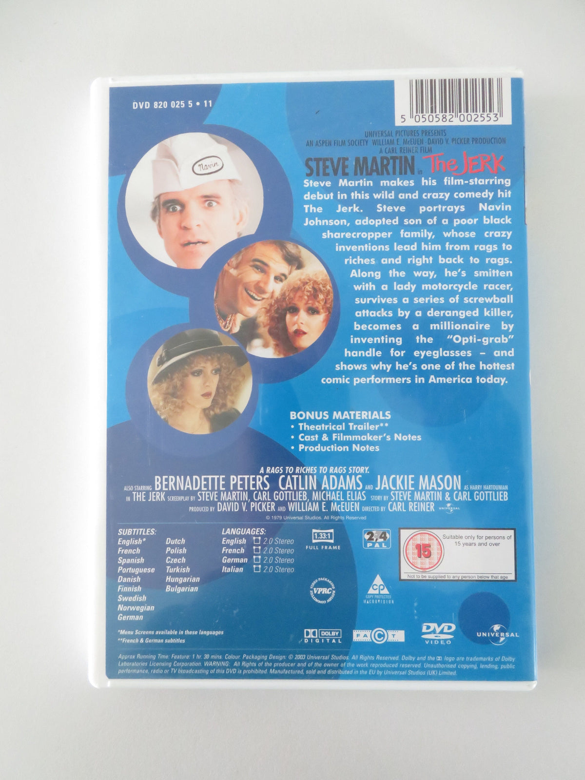 The Jerk (DVD) Steve Martin Bernadette Peters Catlin Adams 1979 Region 2, 4 Movie posters