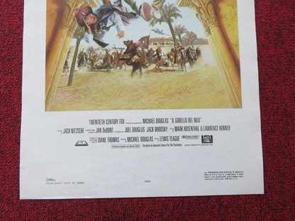 THE JEWEL OF THE NILE ITALIAN LOCANDINA POSTER MICHAEL DOUGLAS K. TURNER 1985 Rendezvous Cinema Movie posters