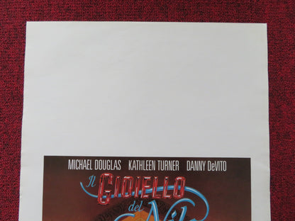 THE JEWEL OF THE NILE ITALIAN LOCANDINA POSTER MICHAEL DOUGLAS K. TURNER 1985 Rendezvous Cinema Movie posters