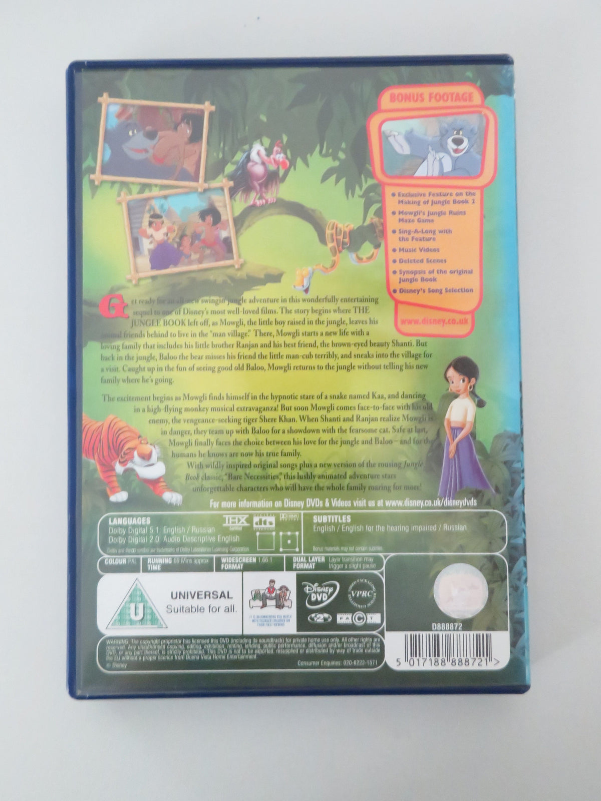 The Jungle Book 2 (DVD) Disney John Goodman Haley Joel Osment 2003 Region 2 Movie posters
