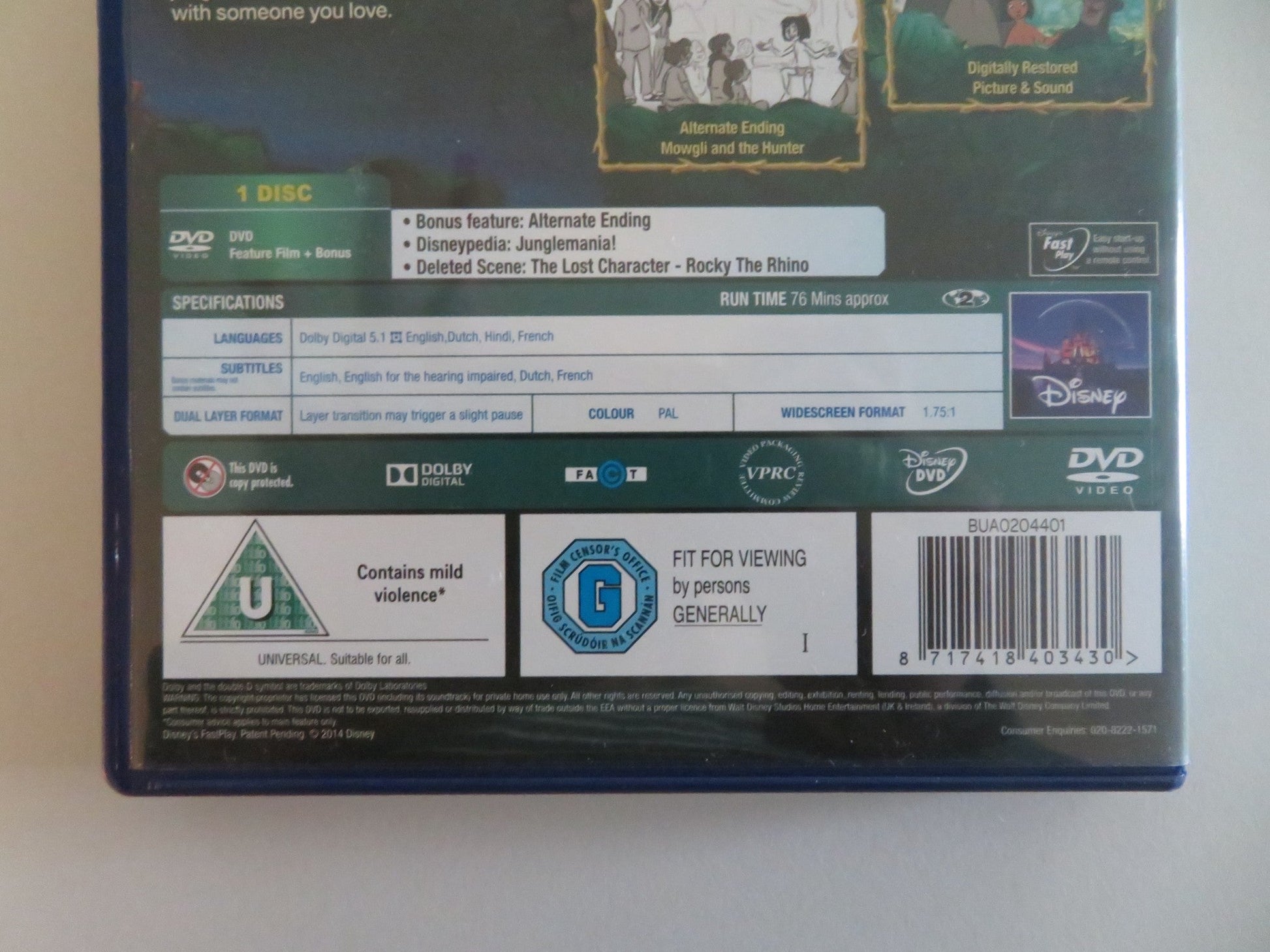 THE JUNGLE BOOK (DVD) DISNEY PHIL HARRIS BRUCE REITHERMAN 1967 REGION 2 Movie posters