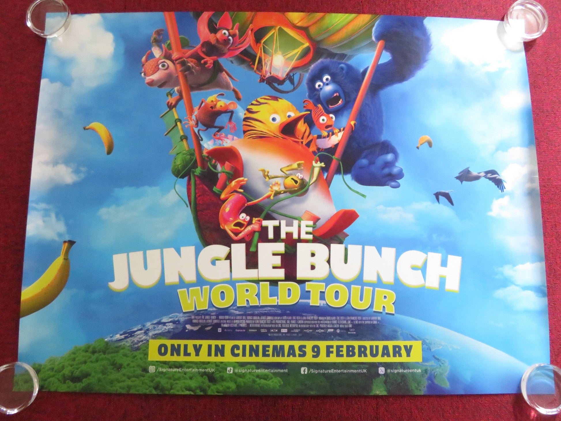 THE JUNGLE BUNCH WORLD TOUR UK QUAD ROLLED POSTER GAUTHIER BATTOUE 2023 Rendezvous Cinema Movie posters