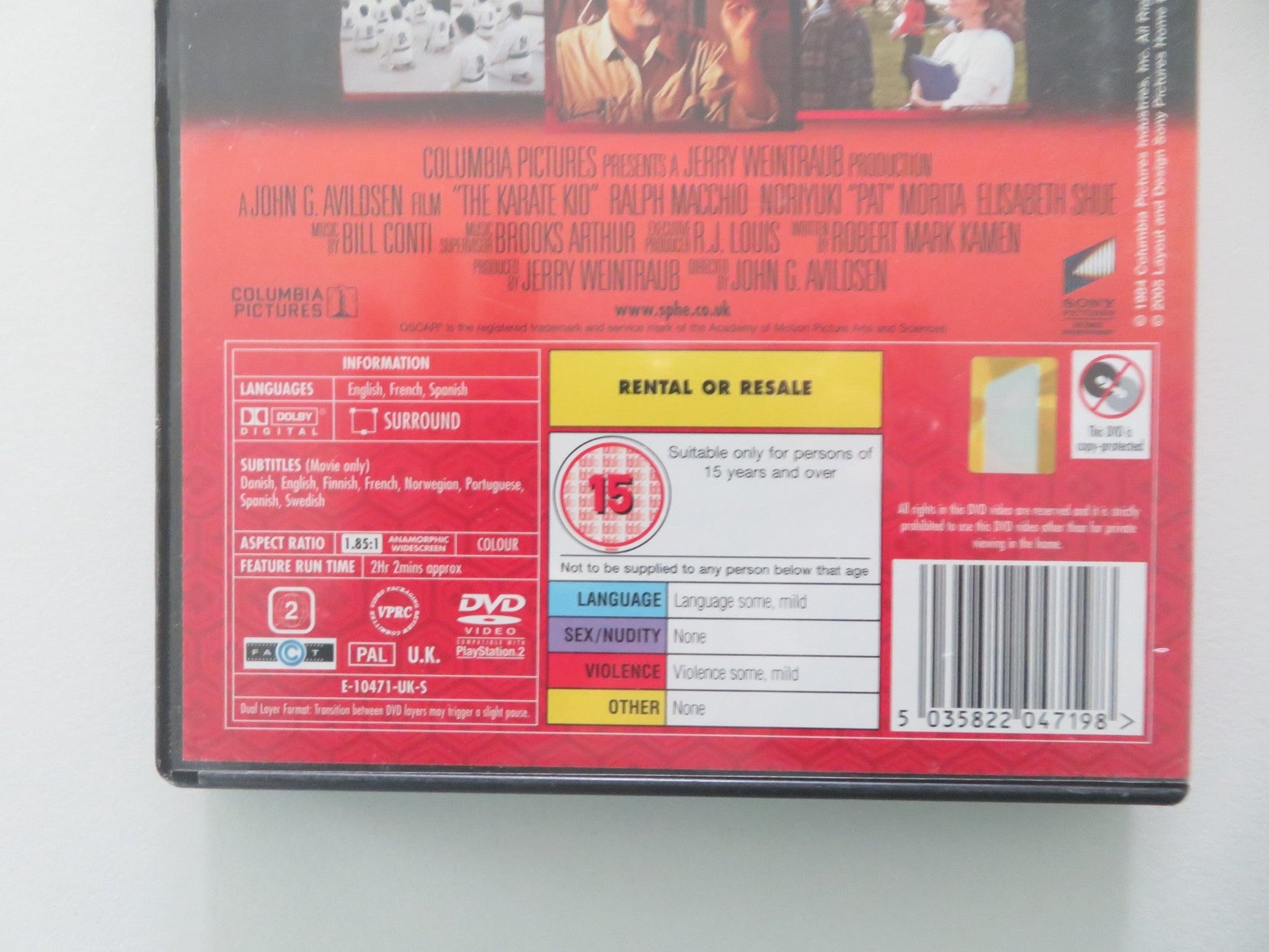 The Karate Kid - Special Edition (DVD) Ralph Macchio Pat Morita 1984 Region 2 Movie posters