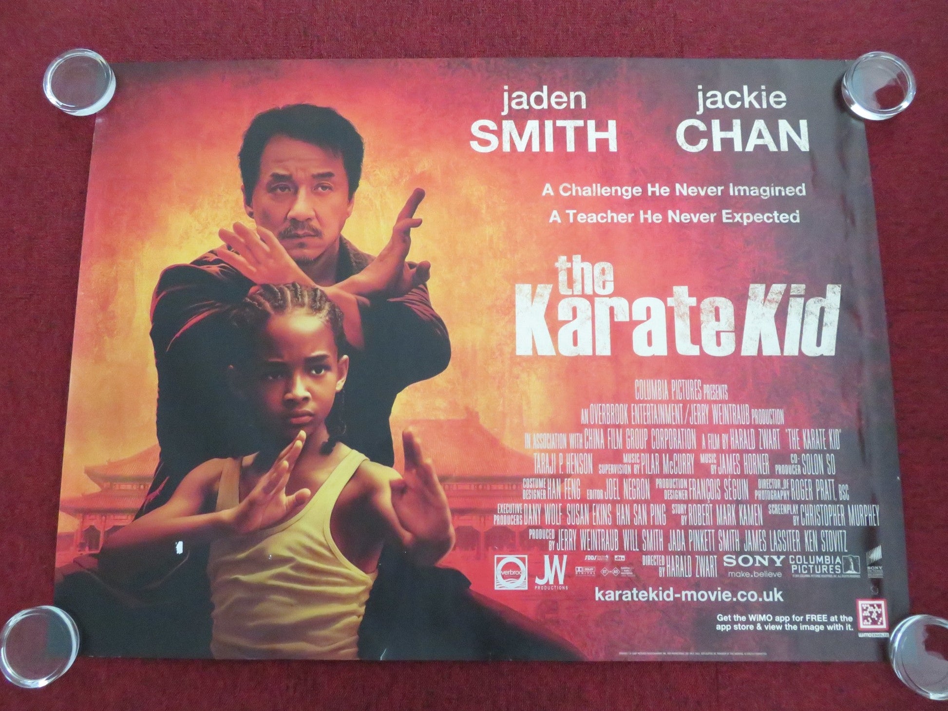 THE KARATE KID UK QUAD ROLLED POSTER JADEN SMITH JACKIE CHAN 2010 - Rendezvous Cinema