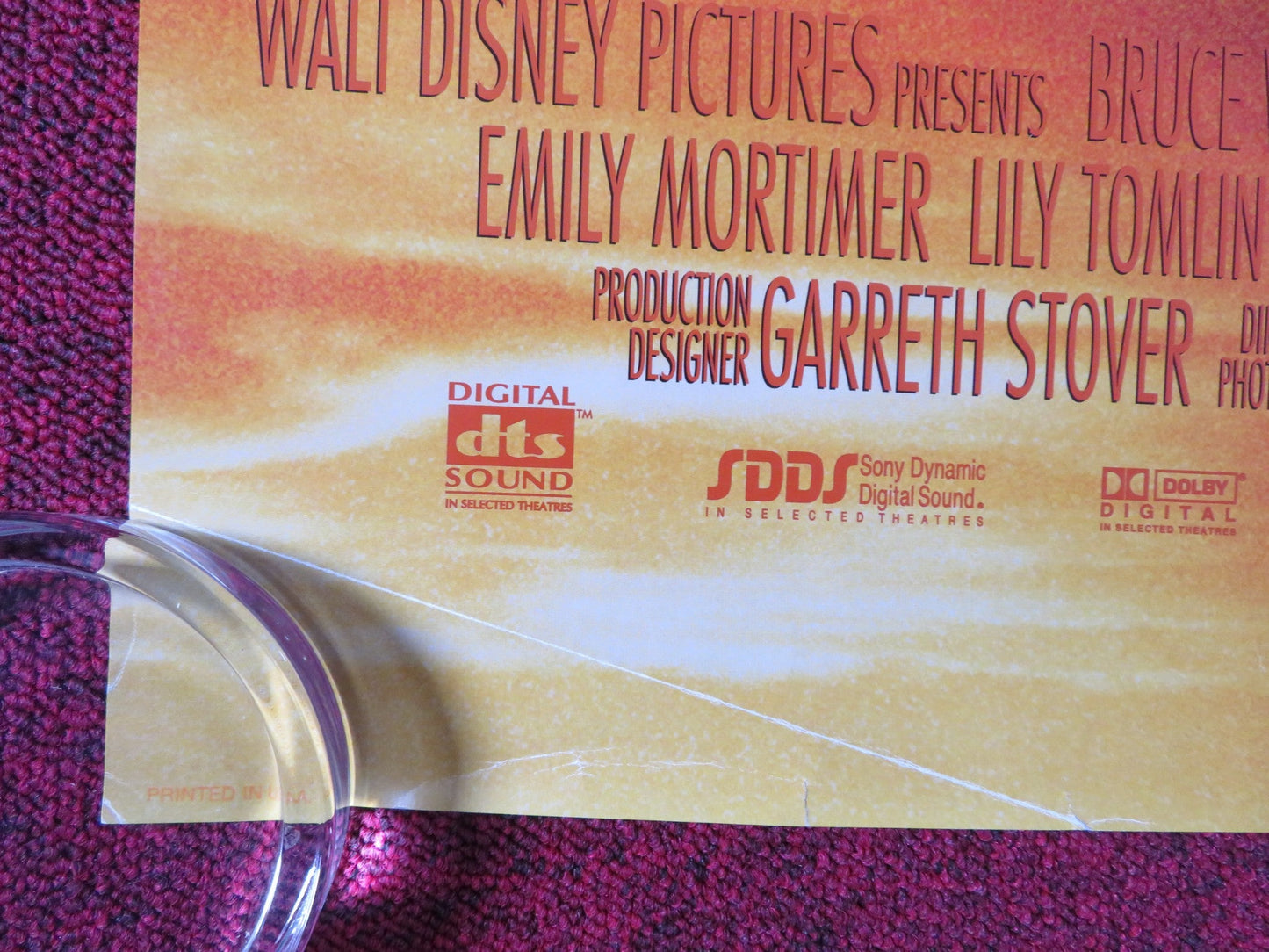 THE KID - B US ONE SHEET ROLLED POSTER DISNEY BRUCE WILLIS EMILY MORTIMER 2000 Rendezvous Cinema Movie posters