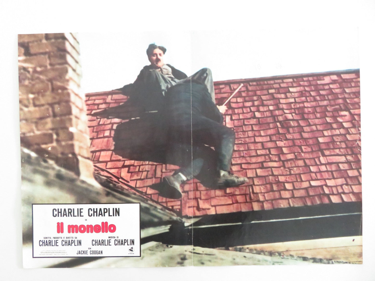 THE KID ITALIAN FOTOBUSTA POSTER CHARLIE CHAPLIN JACKIE COOGAN R1960s Movie posters