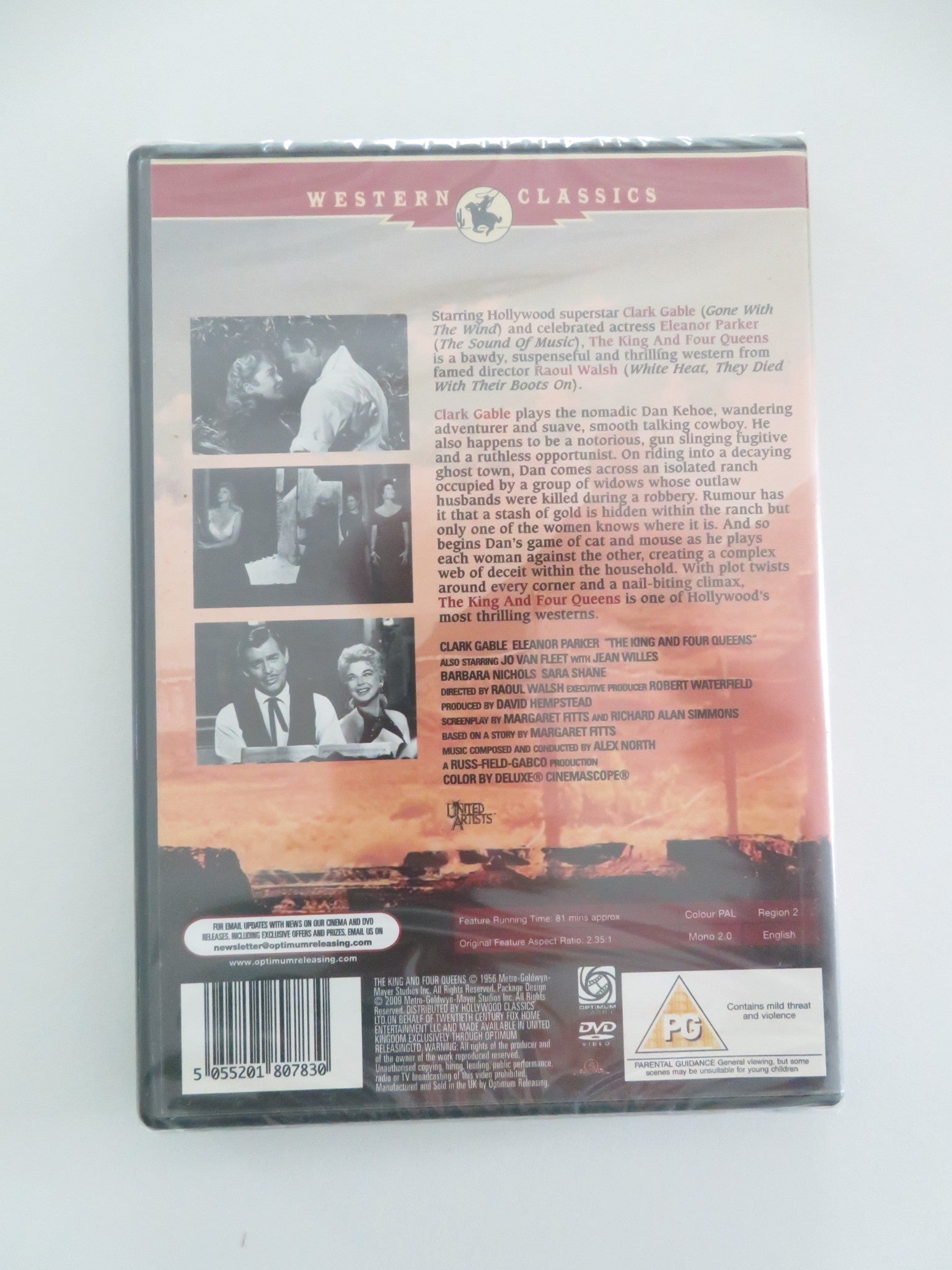 THE KING AND FOUR QUEENS (DVD) CLARK GABLE ELEANOR PARKER 1956 REGION 2 Movie posters