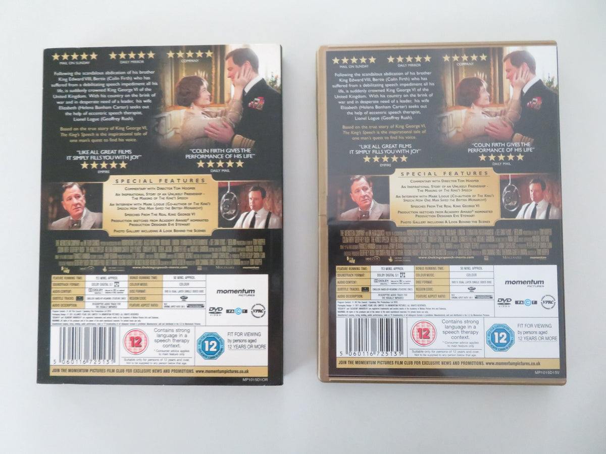 The King's Speech - B (DVD) Colin Firth Geoffrey Rush 2010 Region 2 Movie posters