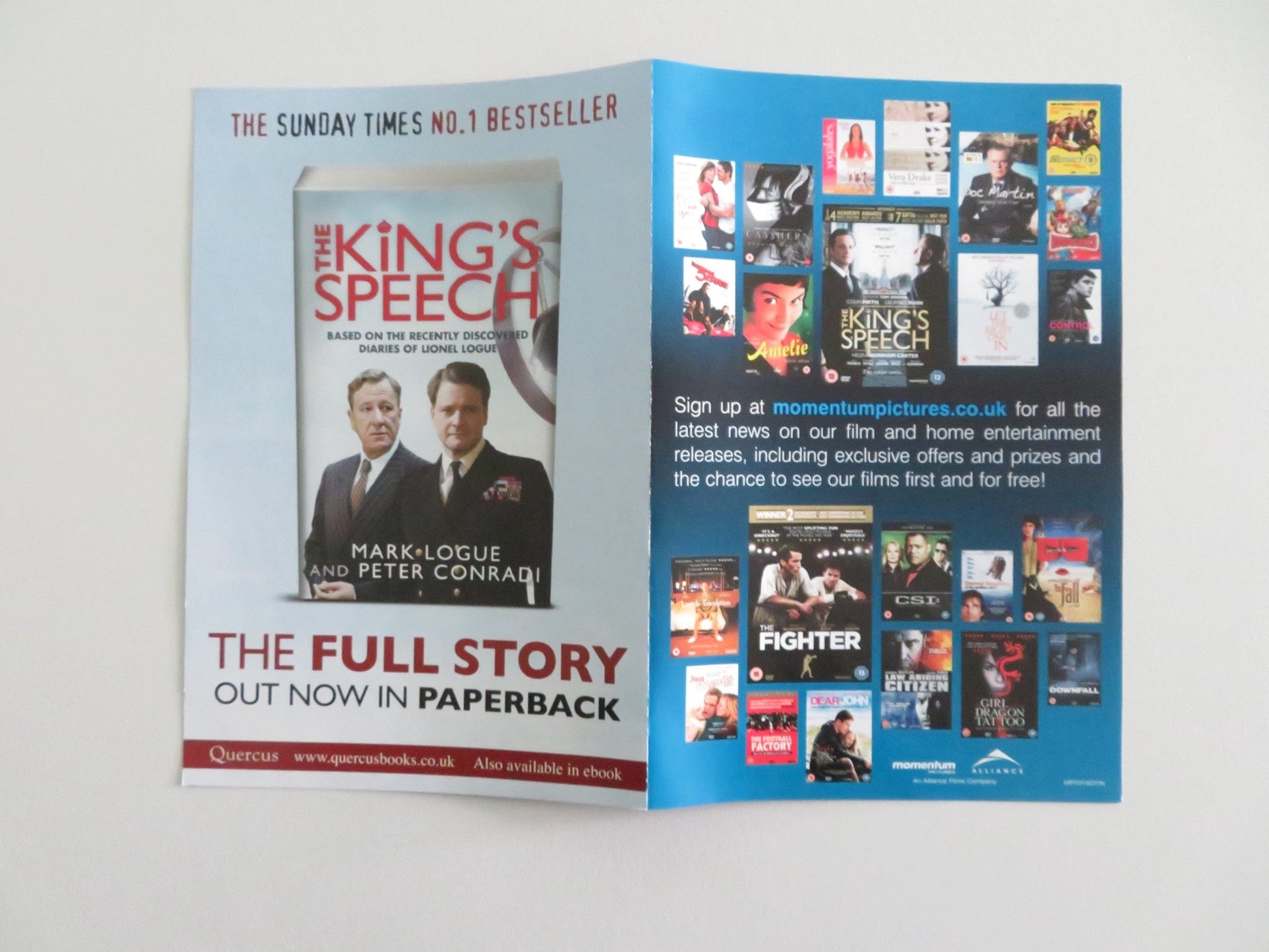 THE KING'S SPEECH (DVD) COLIN FIRTH GEOFFREY RUSH 2010 REGION 2 Rendezvous Cinema Movie posters