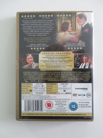 THE KING'S SPEECH (DVD) COLIN FIRTH GEOFFREY RUSH 2010 REGION 2 Rendezvous Cinema Movie posters