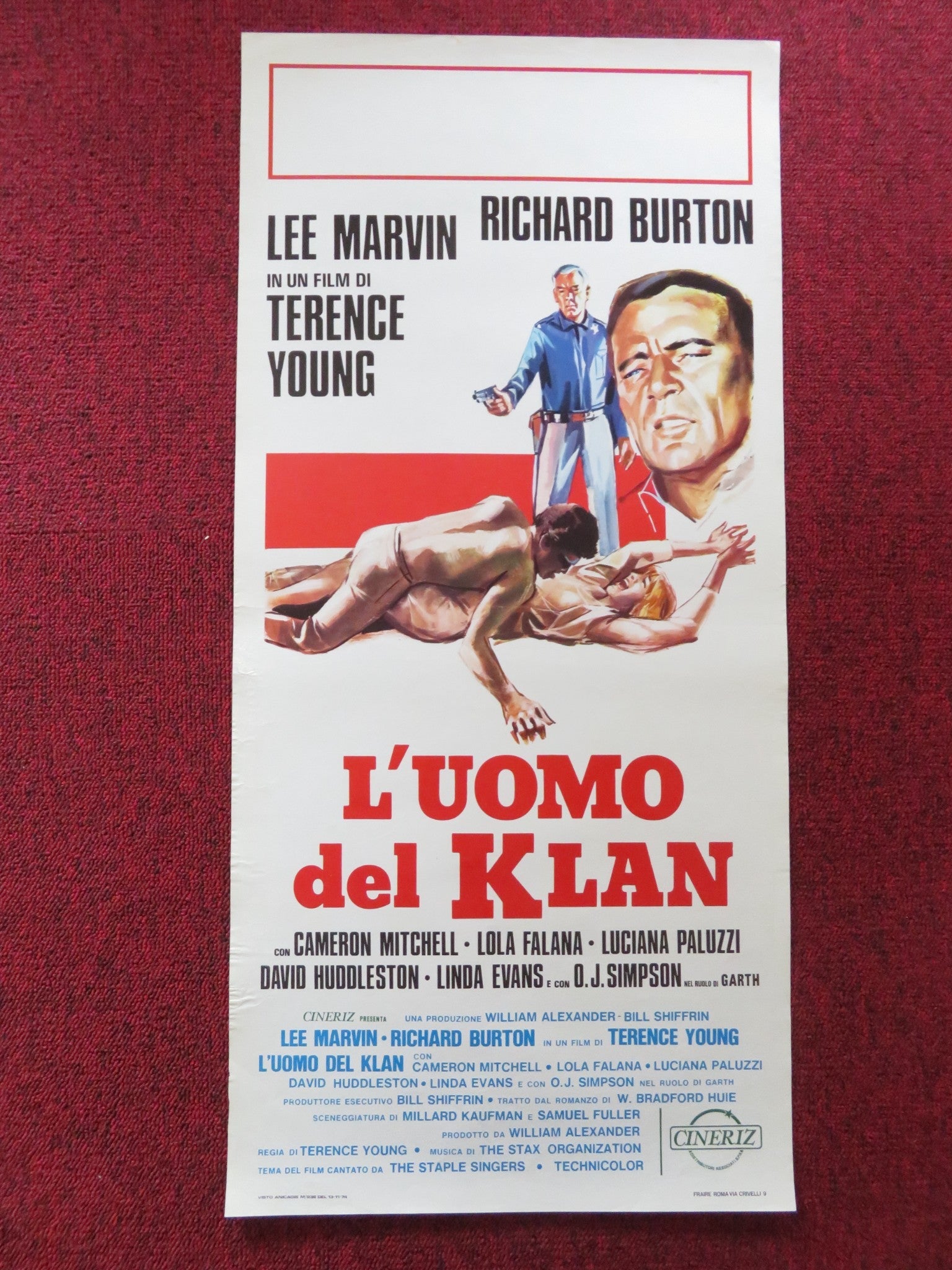 THE KLANSMAN ITALIAN LOCANDINA POSTER LEE MARVIN RICHARD BURTON 1974 Rendezvous Cinema Movie posters