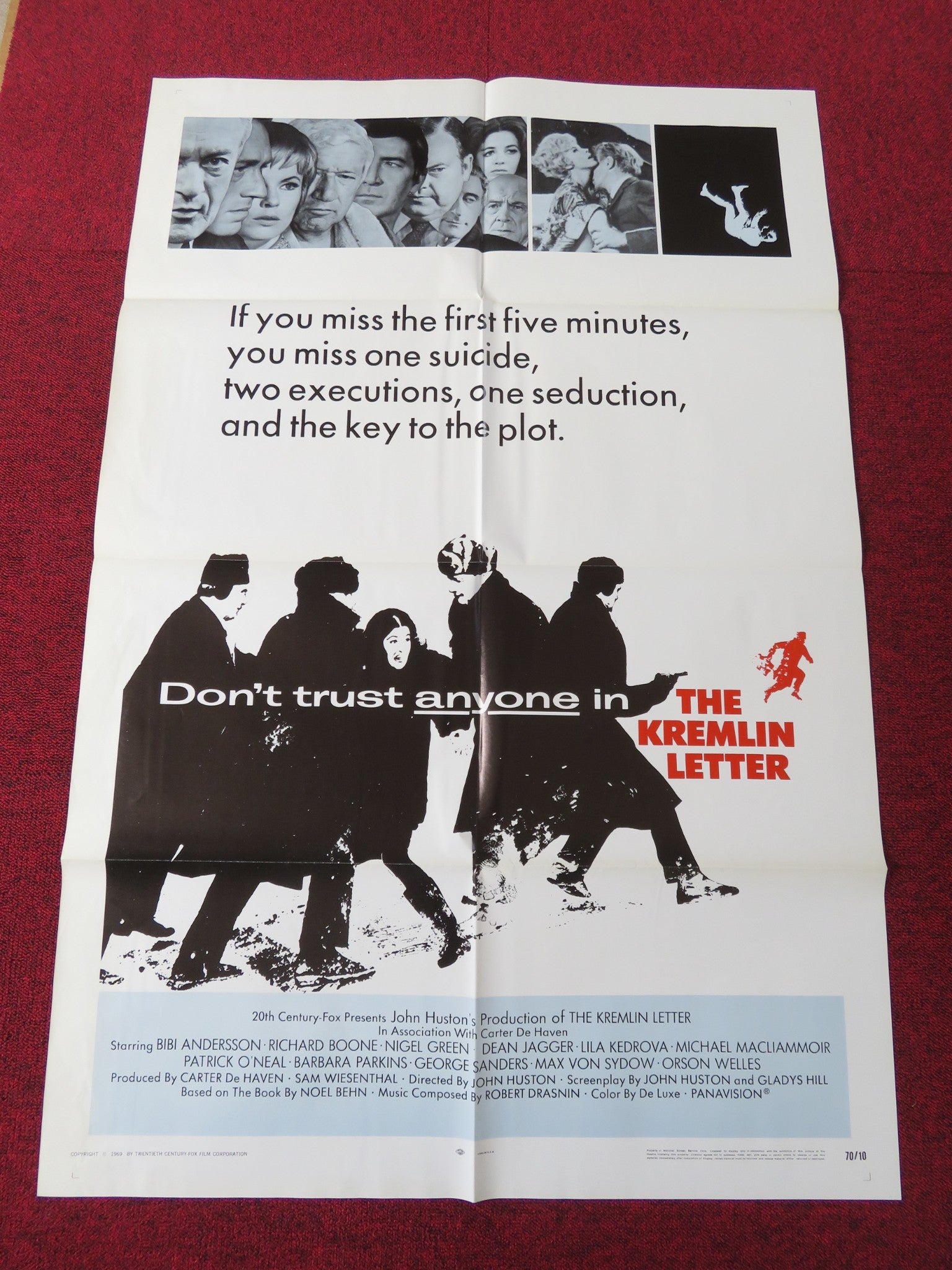 THE KREMLIN LETTER FOLDED US ONE SHEET POSTER BIBI ANDERSSON RICHARD BOONE 1970 Rendezvous Cinema Movie posters