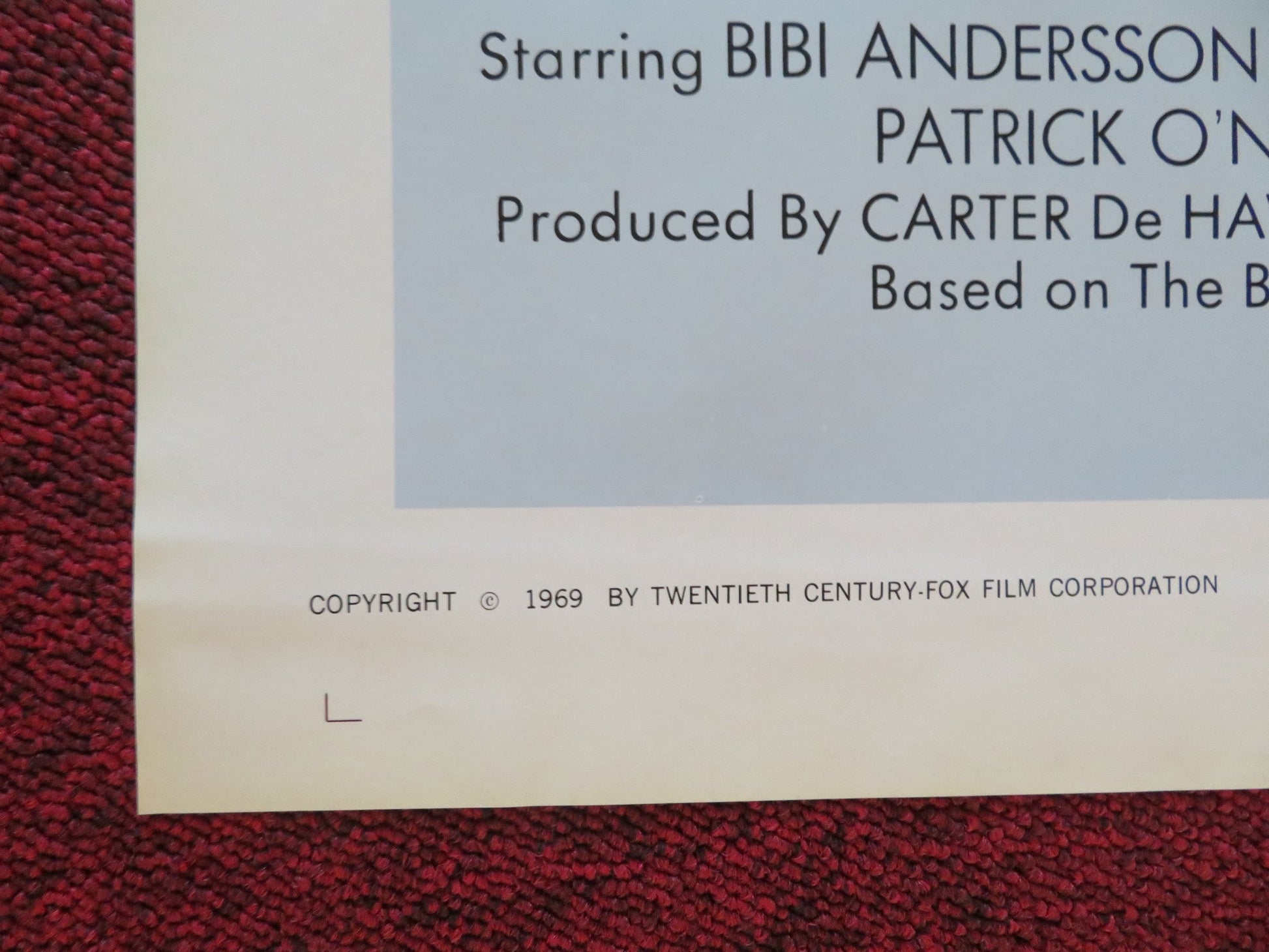 THE KREMLIN LETTER FOLDED US ONE SHEET POSTER BIBI ANDERSSON RICHARD BOONE 1970 Movie posters
