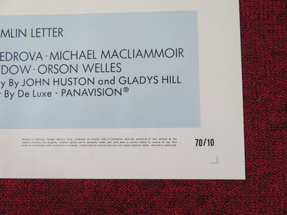 THE KREMLIN LETTER FOLDED US ONE SHEET POSTER BIBI ANDERSSON RICHARD BOONE 1970 Rendezvous Cinema Movie posters