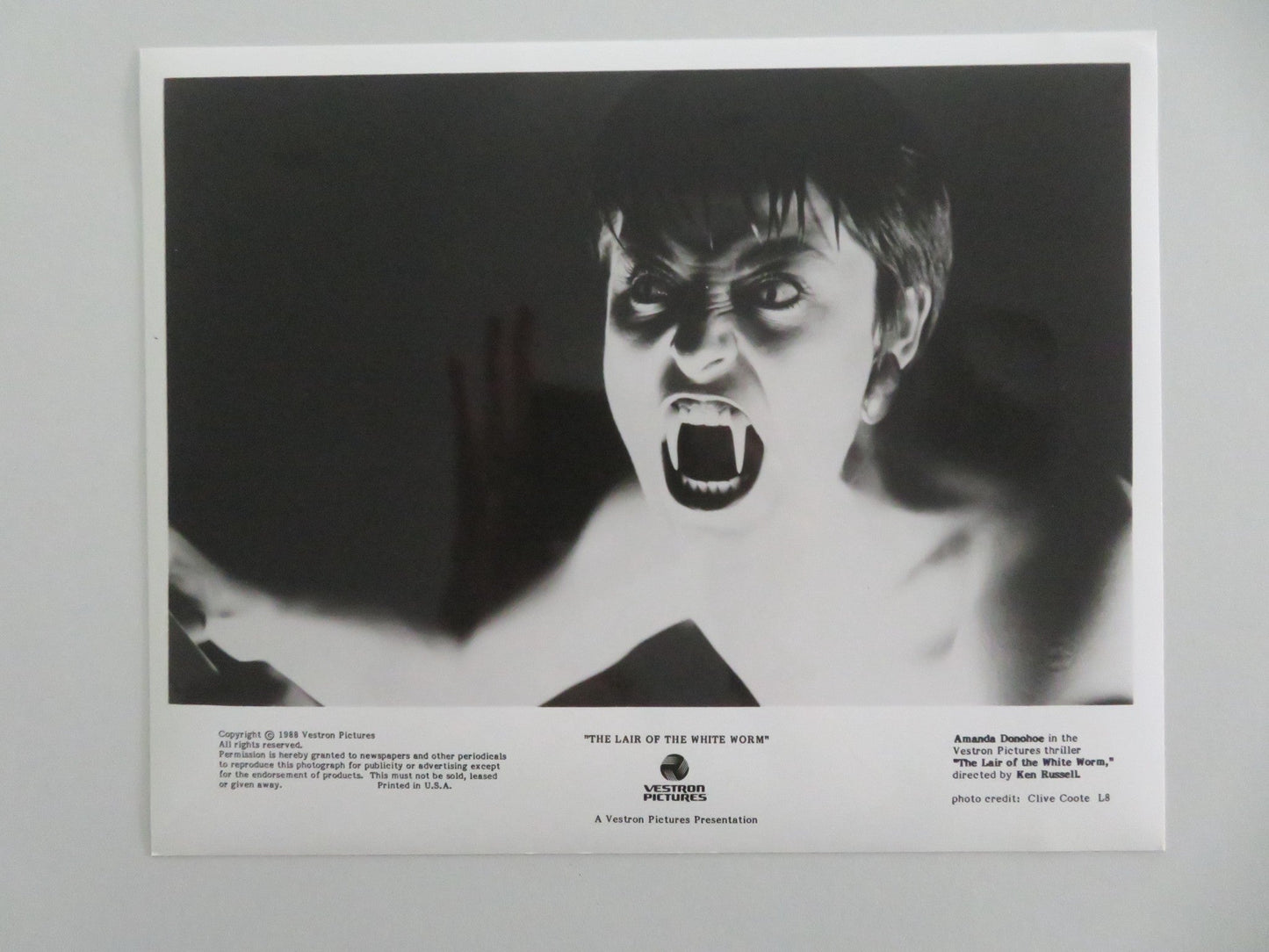 THE LAIR OF THE WHITE WORM MOVIE STILL PHOTO LOT OF 9 HUGH GRANT A. DONOHOE 1988 - Rendezvous Cinema