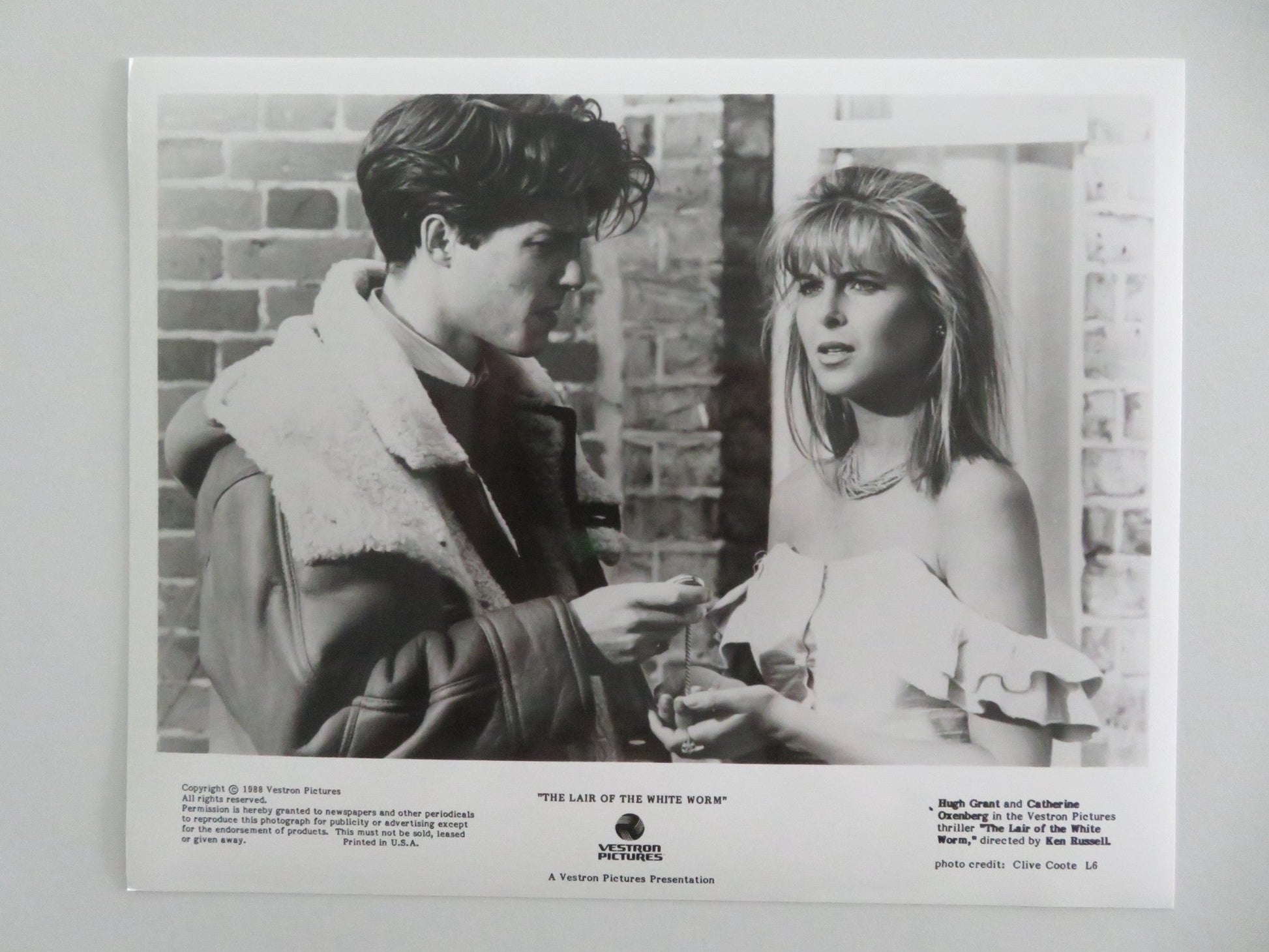 THE LAIR OF THE WHITE WORM MOVIE STILL PHOTO LOT OF 9 HUGH GRANT A. DONOHOE 1988 - Rendezvous Cinema