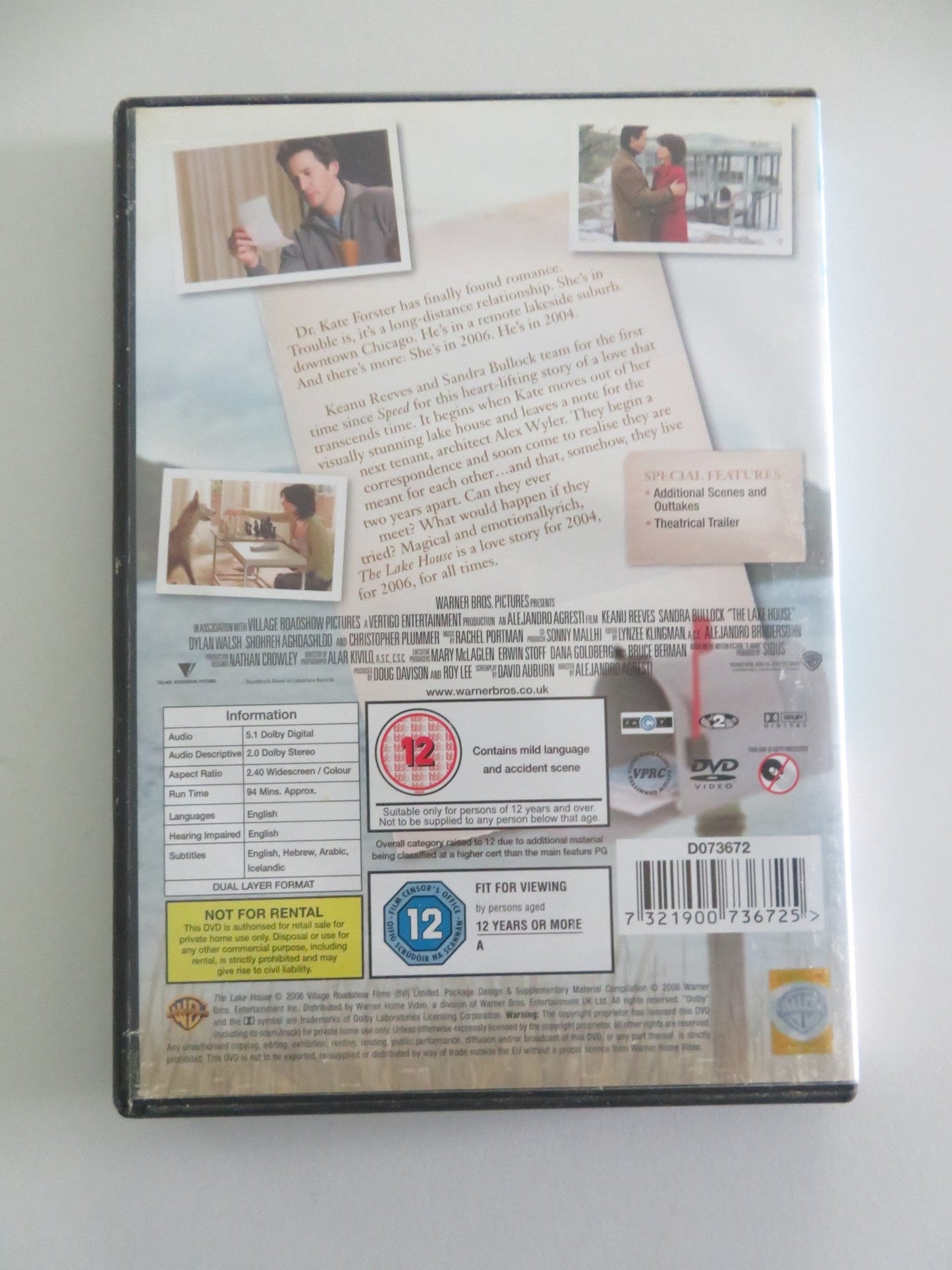 The Lake House (DVD) Keanu Reeves Sandra Bullock 2006 Region 2 Movie posters