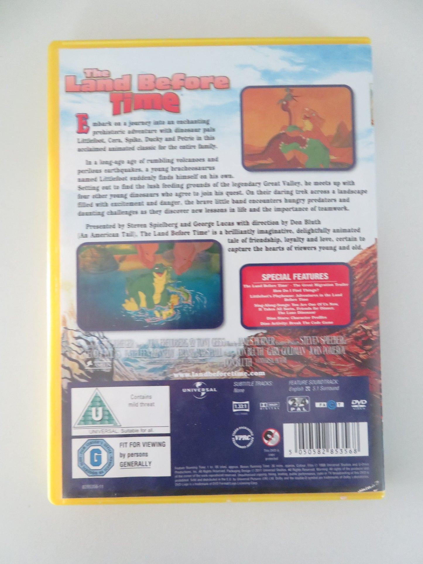 The Land Before Time (DVD) Pat Hingle Helen Shaver 1988 Region 2,4 Movie posters