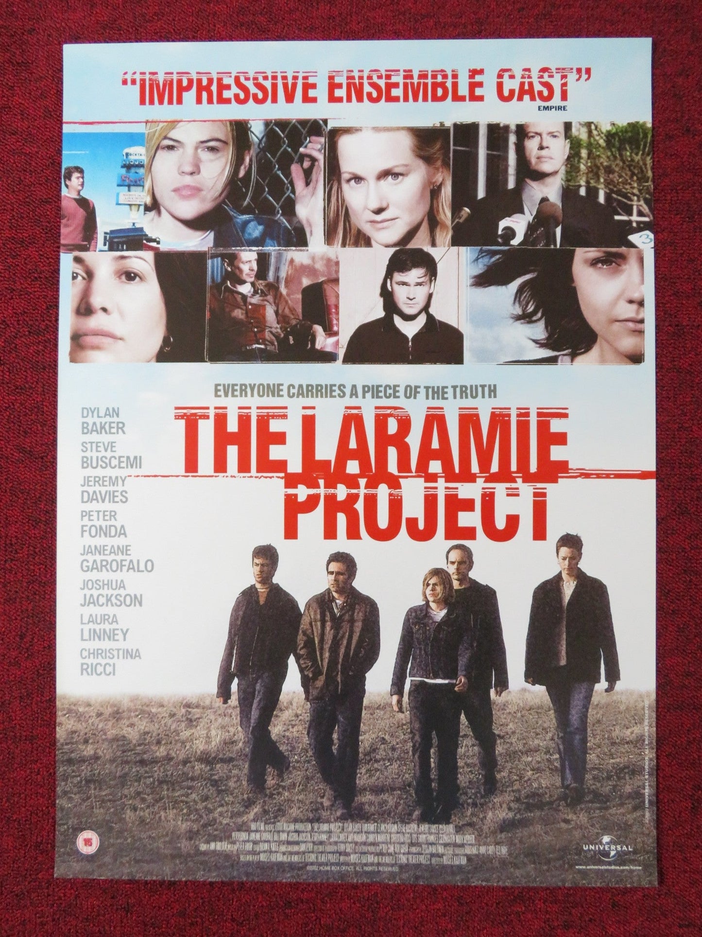 THE LARAMIE PROJECT VHS VIDEO POSTER STEVE BUSCEMI CHRISTINA RICCI 2002 Rendezvous Cinema Movie posters