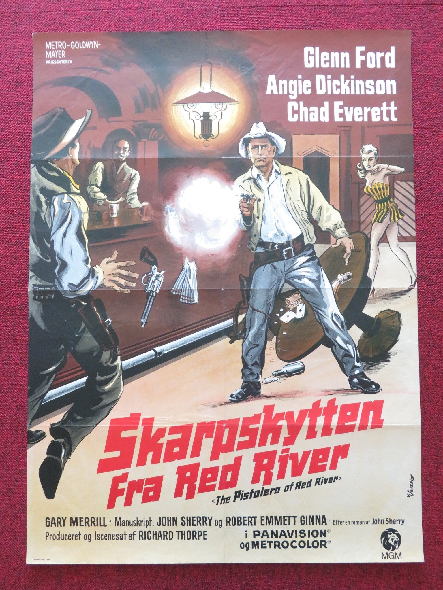 THE LAST CHALLENGE DANISH POSTER ROLLED GLENN FORD ANGIE DICKINSON 1968 Rendezvous Cinema Movie posters