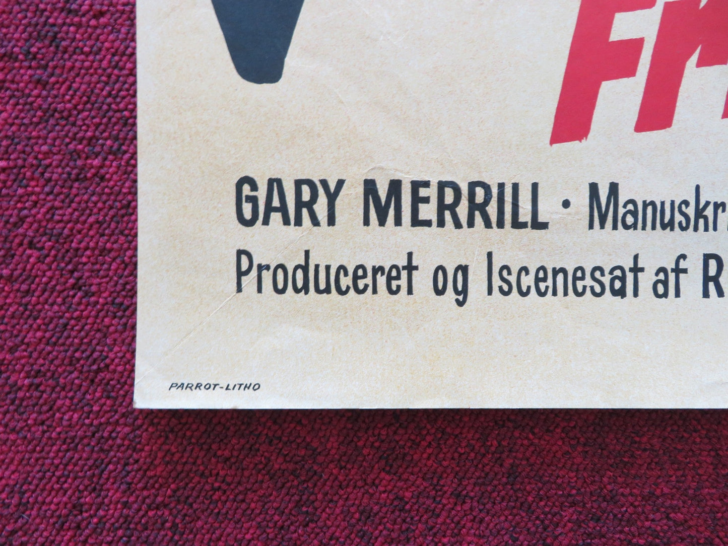 THE LAST CHALLENGE DANISH POSTER ROLLED GLENN FORD ANGIE DICKINSON 1968 Rendezvous Cinema Movie posters