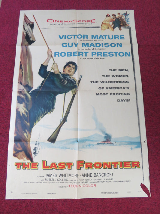THE LAST FRONTIER FOLDED US ONE SHEET POSTER VICTOR MATURE GUY MADISON 1955 Rendezvous Cinema Movie posters