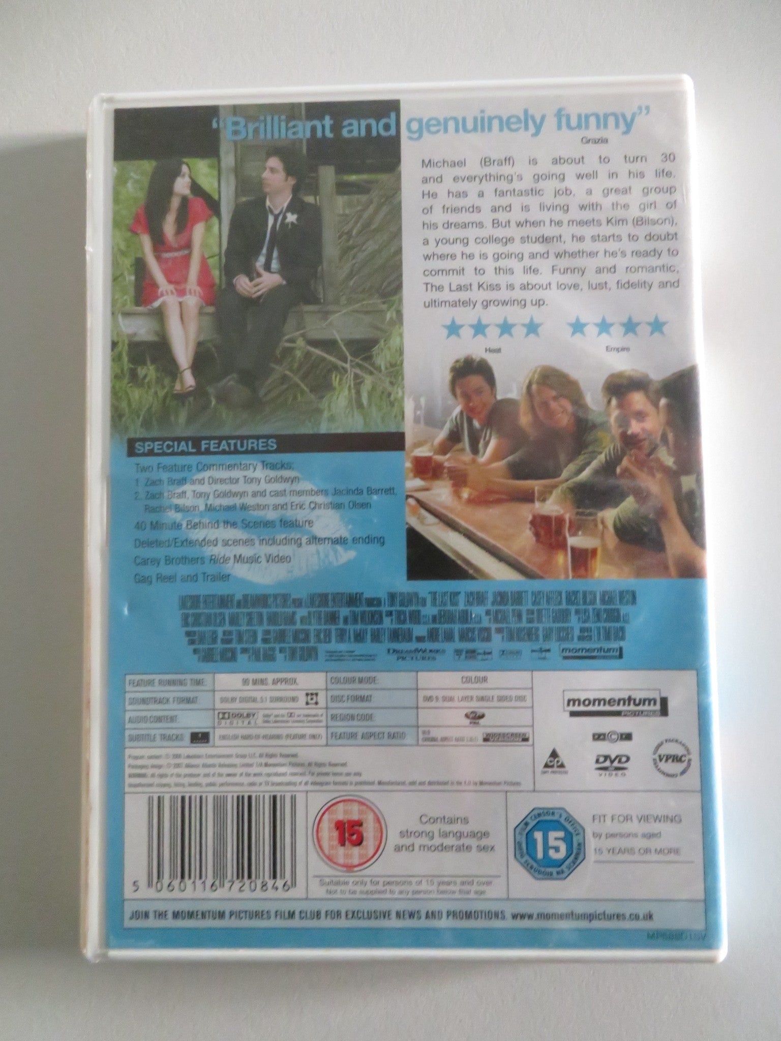 THE LAST KISS (DVD) ZACH BRAFF JACINDA BARRETT CASEY AFFLECK 2006 REGION 2 Movie posters