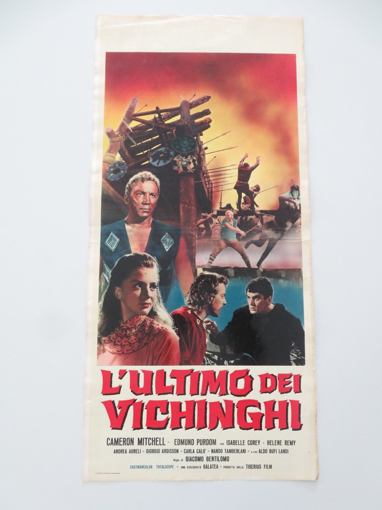 THE LAST OF THE VIKINGS ITALIAN LOCANDINA POSTER CAMERON MITCHELL E. PURDOM 1961 Movie posters
