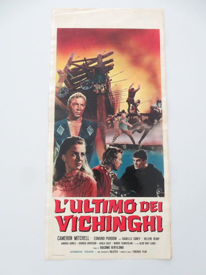 THE LAST OF THE VIKINGS ITALIAN LOCANDINA POSTER CAMERON MITCHELL E. PURDOM 1961 Movie posters