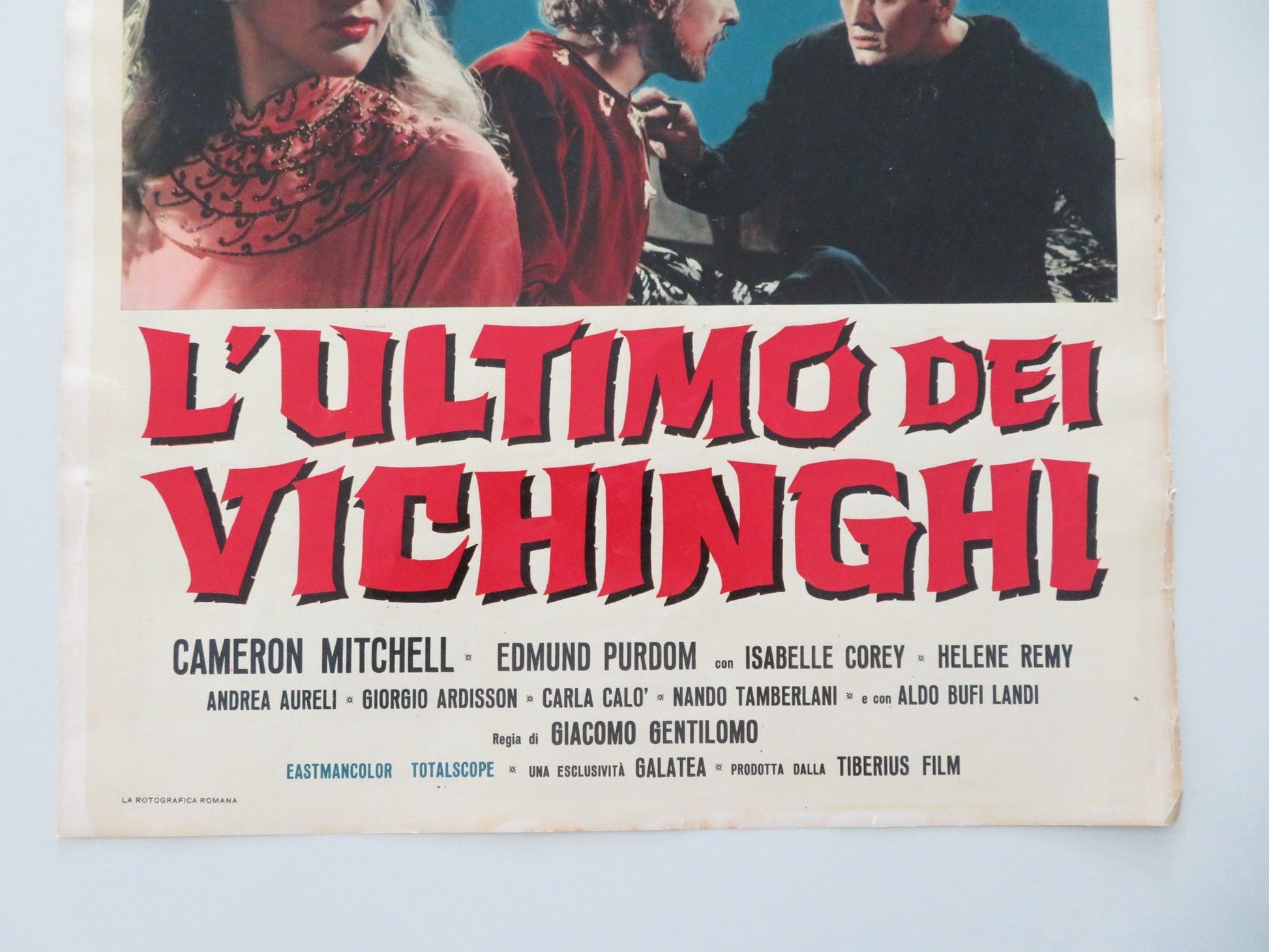 THE LAST OF THE VIKINGS ITALIAN LOCANDINA POSTER CAMERON MITCHELL E. PURDOM 1961 Movie posters
